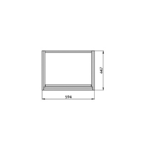 Mobilier suspendat Cersanit, Crea, cu doua sertare, 60 cm, gri - Img 6