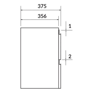 Mobilier suspendat Cersanit, Moduo Slim, pentru lavoar incastrabil, 60 cm, alb - Img 3