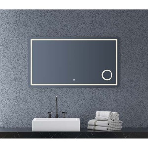 Oglinda Fluminia, Cleopatra-120, dreptunghiulara, cu iluminare LED si lupa cosmetica - Img 5