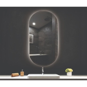 Oglindă, Fluminia, Dali Ambient 60, ovală, cu iluminare LED, 3 culori, dezaburire - Img 4