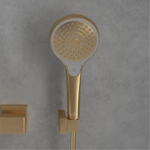 Pară de duș Villeroy&Boch, Verve, 3 jeturi, brushed gold - Img 3