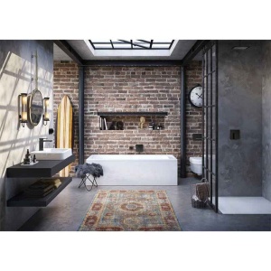 Pipă de umplere pentru cadă Villeroy&Boch, Architectura Square, 21 cm, negru mat - Img 5
