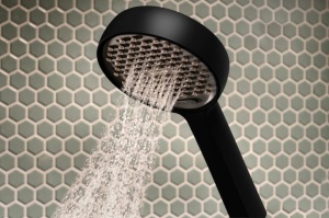 Set de duș 95 Hansgrohe Activera Select S EcoSmart, 2 jeturi, cu bară de duș 65 cm, negru mat - Img 4