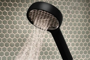 Set de duș 95 Hansgrohe Activera Select S EcoSmart, 2 jeturi, cu bară de duș 65 cm, negru mat - Img 4