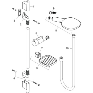 Set de dus cu bara 65 cm Hansgrohe, Raindance Select E, crom - Img 5