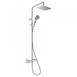 Set de dus Hansgrohe, Vernis Shape 230, cu baterie termostatata, crom
