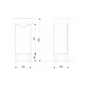 Set mobilier si lavoar, Kolo Geberit Group, Rekord, 40 cm, alb lucios - Img 2