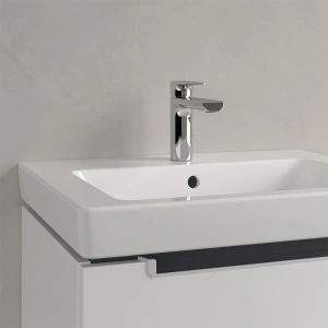 Set mobilier și lavoar suspendat, Villeroy & Boch, Subway 2.0, 60 cm, mâner crom lucios, alb lucios - Img 3