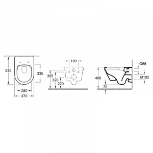 Set vas WC suspendat, Villeroy & Boch, Architectura, cu capac wc soft close si quick release, alb - Img 2