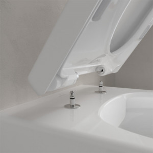 Set vas wc suspendat, Villeroy & Boch, Avento, direct flush, cu capac soft close, quick release, alb alpin - Img 5
