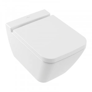 Set vas wc suspendat, Villeroy & Boch, Finion, DirectFlush, cu capac soft close si quick release, alb alpin