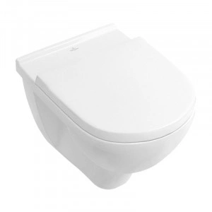 Set vas WC suspendat Villeroy & Boch, O.Novo, COMPACT, direct flush, cu capac soft close, alb