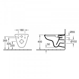 Vas WC suspendat Villeroy & Boch, O.Novo, DirectFlush, alb - Img 3