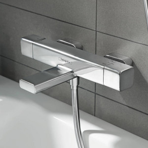 Baterie cada dus Hansgrohe, Ecostat E, termostatata, crom - Img 4