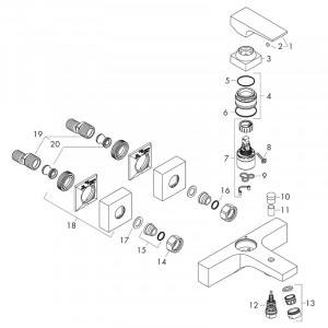 Baterie cada dus, Hansgrohe, Metropol, Crom - Img 4