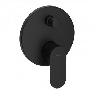 Baterie cada - dus, Hansgrohe, Rebris S, negru mat