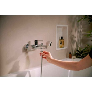 Baterie cadă-duș Hansgrohe Zesis S, montaj pe perete, crom - Img 3