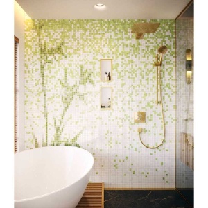 Baterie de dus, Hansgrohe, ShowerSelect, termostatata, cu 2 functii, auriu lucios - Img 6