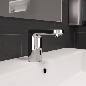 Baterie lavoar electronica, Hansgrohe, Vernis Blend, h100, cu ajustare temperatura, crom - Img 4