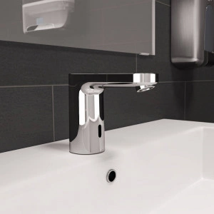 Baterie lavoar electronica, Hansgrohe, Vernis Blend, h100, cu ajustare temperatura, crom - Img 4
