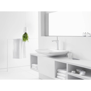 Baterie lavoar Hansgrohe, PuraVida 200, cu ventil click-clack, mâner joystick, alb/crom - Img 4