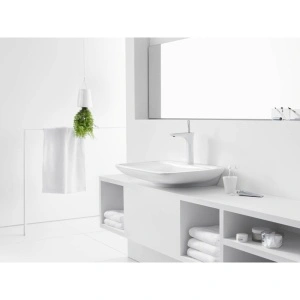 Baterie lavoar Hansgrohe, PuraVida 200, cu ventil click-clack, mâner joystick, alb/crom - Img 4