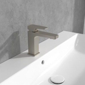 Baterie pentru lavoar Villeroy&Boch, Architectura Square 112, fără ventil , brushed nickel - Img 2