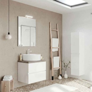 Blat pentru mobilier de baie Fluminia, 60x46 cm, noce americano - Img 2