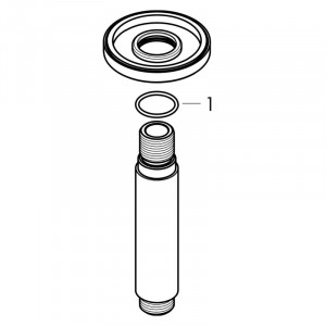 Brat de dus, Hansgrohe, Vernis Blend, cu montaj pe tavan, 10 cm, negru mat - Img 3