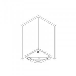 Cabina de dus Sanswiss, Ocelia, semirotunda 90 x 90 cm, cu acces pe mijloc, crom lucios - Img 6