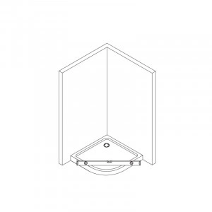 Cabina de dus Sanswiss, Ocelia, semirotunda 90 x 90 cm, cu acces pe mijloc, crom lucios - Img 6