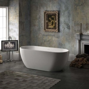 Cada freestanding Florida, Aura P 160, ovală, cu instalație de cadă, alb