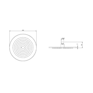 Cap de duș Villeroy&Boch, Universal Showers, Ø25 cm, bruhsed gold - Img 6
