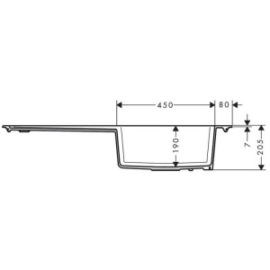 Chiuveta de bucatarie Hansgrohe, SilicaTec, 1 cuva cu picurator, 105x51 cm, negru grafit - Img 3
