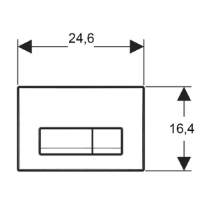 Clapetă de acționare, Geberit, Delta 50, 2 volume de spălare, negru mat - Img 2