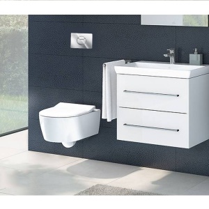 Clapeta Villeroy & Boch, ViConnect, cu actionare dubla, crom lucios, 21 x 15 x 5 cm - Img 3