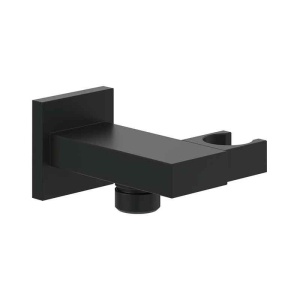 Cot racord pentru duș Villeroy&Boch, Universal Showers, pătrat cu suport pară duș, negru ma