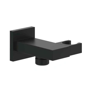 Cot racord pentru duș Villeroy&Boch, Universal Showers, pătrat cu suport pară duș, negru ma