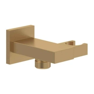 Cot racord Villeroy&Boch, Universal Showers, pătrat cu suport duș, brushed gold