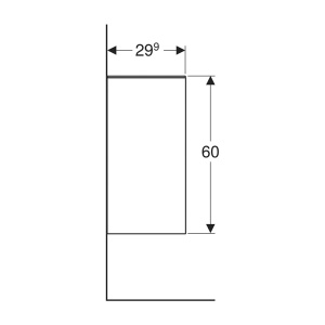 Dulap suspendat, Geberit, Smyle Square, 36 cm, alb lucios - Img 3