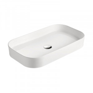 Lavoar pe blat, Fluminia, Capri-75, 75 x 38 cm, alb