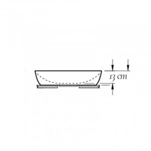 Lavoar pe blat, Fluminia, Corner, alb, 50 x 37 cm - Img 3