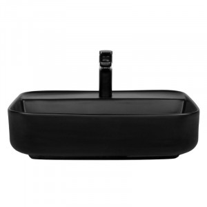 Lavoar pe blat, Fluminia, Juno-50MB, dreptunghiular, 50 x 40 cm, negru mat - Img 4