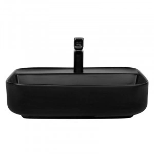Lavoar pe blat, Fluminia, Juno-50MB, dreptunghiular, 50 x 40 cm, negru mat - Img 4