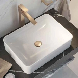 Lavoar pe blat Hansgrohe Xuniva Q, dreptunghiular, 55 x 40 cm, alb