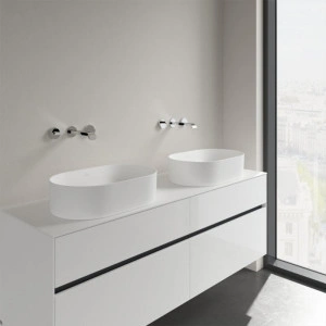 Lavoar pe blat, Villeroy & Boch, Collaro, 56 x 36 cm, oval, alb - Img 3