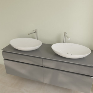 Lavoar pe blat, Villeroy & Boch, Loop & Friends, oval, 62 cm, alb - Img 6