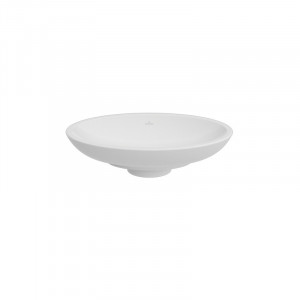 Lavoar pe blat Villeroy & Boch, Loop & Friends, oval, 63 cm, cu preaplin, alb - Img 5
