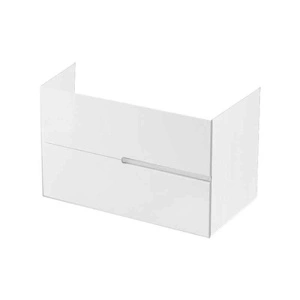 Mobilier pentru lavoar pe blat, Fluminia, Toledo, 100 cm, alb lucios