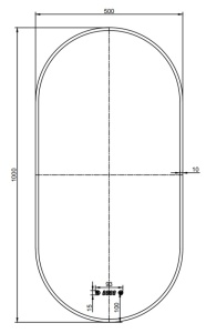 Oglindă cu LED, dezaburire și ceas Fluminia, Canaria 100 Clock, iluminare perimetrală cu difuzor acrilic, ramă neagră - Img 2